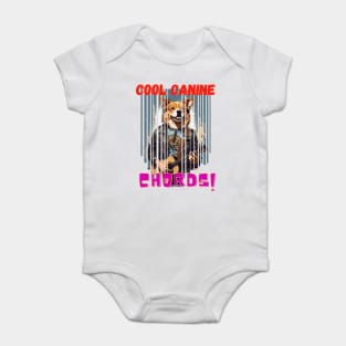 "Cool Canine Chords: Groovy Guitar Style" Baby Bodysuit